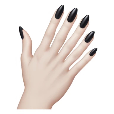 Gothic black fingernails polish sticker