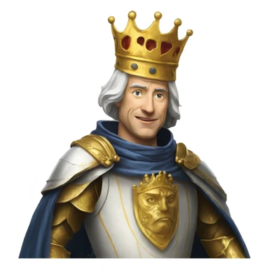 king baldwin IV face mask up who raises his hand to greet sticker