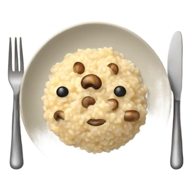 Risotto with mushrooms on a plate sticker