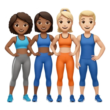 friends going to the gym sticker