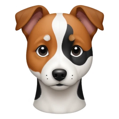 White and black jackrussel sticker