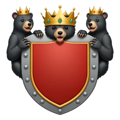 The coat of arms shows on a silver (white) shield, a black bear rampant with tongue and claws in red. On the shield rests a golden five leaved crest coronet, whose tiara of brickwork is provided with a gate in the center. sticker