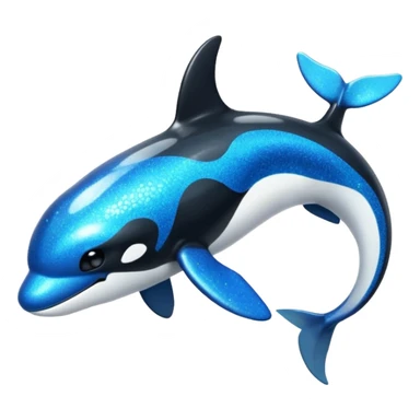 Black and white smooth shiny oily glossy glittery orca-Salamence-Draco-salandit-hybrid-fusion-creature sticker