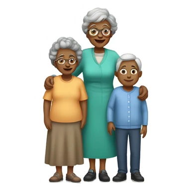 Grandma With Four grandchilds sticker