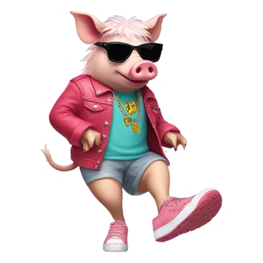 razorback dressed as bts sticker