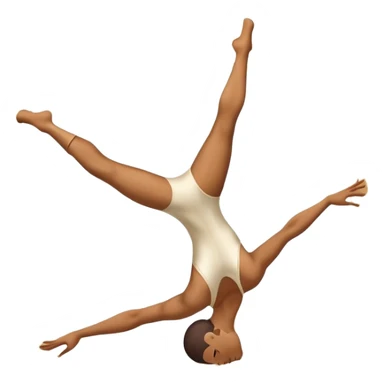 A dynamic emblem symbolizing acrobatic sports, featuring an abstract representation of an acrobat mid-performance, performing a graceful flip or aerial pose. The emblem should incorporate sleek lines and shapes that evoke motion and precision, with a clean, professional look. sticker