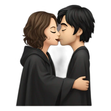 Harry potter kissing hermion sticker