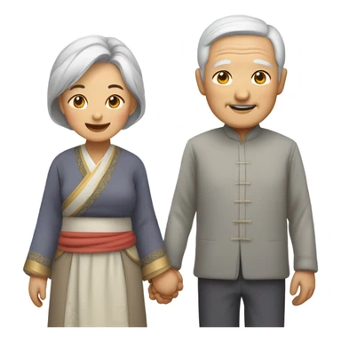 Asian grandparents sticker