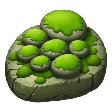 A patch of bright moss covering smooth forest stones.









































 sticker