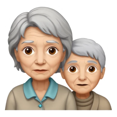 lo mismo que estas haciendo solo coloca alado de la abuela un hombre joven  sticker
