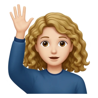 I am innocent hands up it was not me wavy hair sticker