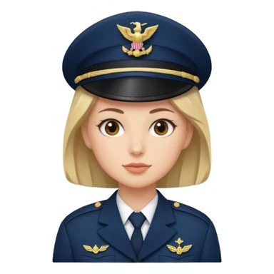 Female navy soldier, bigger face. sticker