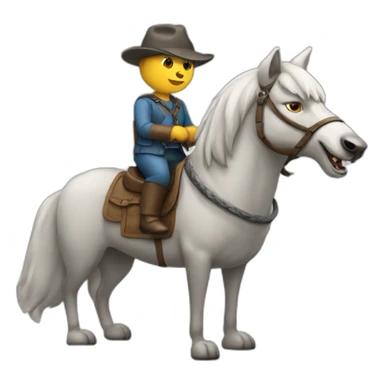 Un loup sur un cheval sticker