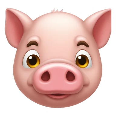 une tête de cochon qui rit sticker