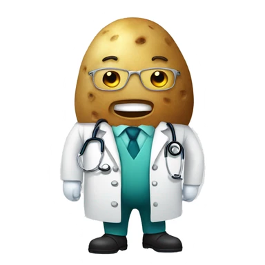 Potato act like a doctor sticker
