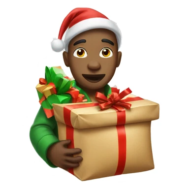 with sack of christmas gifts sticker