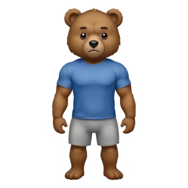 sportman bear with tshirt sticker