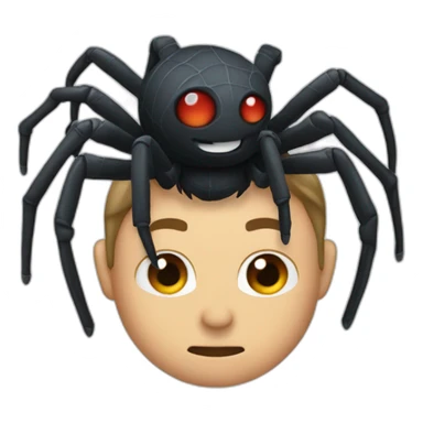 Spider with Bob Mortimers head sticker