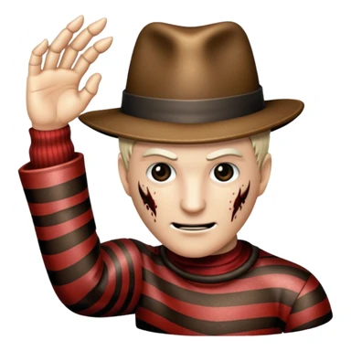 glitter claw freddy krueger sticker