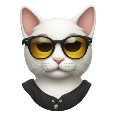 Smirking cat with sunglasses sticker