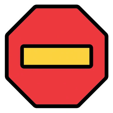 minimalist bright and easily recognizable universal stop symbol icon, no text sticker