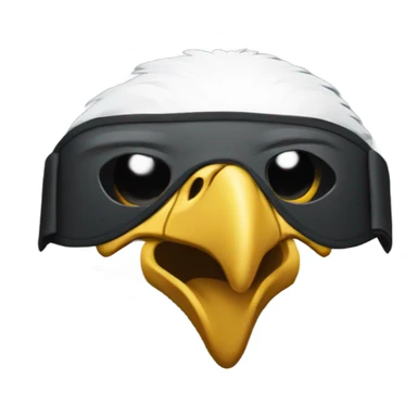 Eagle with a blindfold on sticker