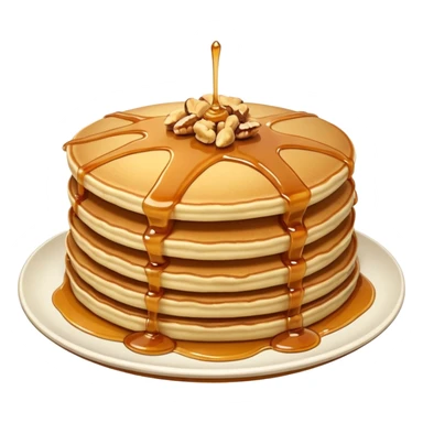 pancakes with caramel and nuts sticker