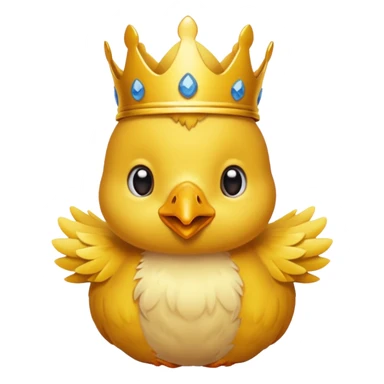Un poussin mignon avec une couronne  sticker