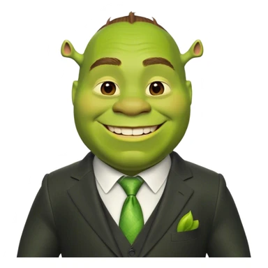 Shrek with a suit on sticker