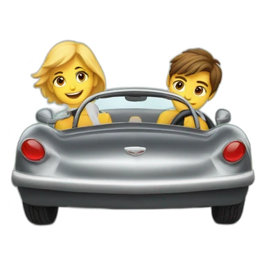 boy-girl-roadster-car-driving sticker