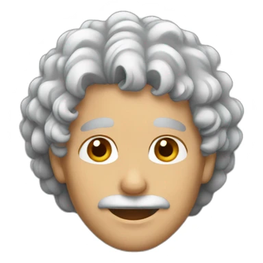 Gray-haired, curly-haired guy sticker