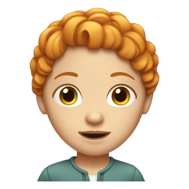 ginger girl with a massive head sticker