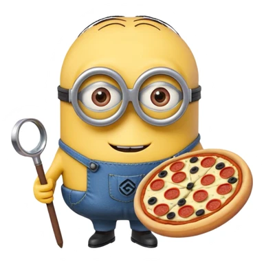 un minions  del cartone animato di colore viola con il pizzetto e gli occhiali da vista sticker