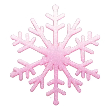Light Pink sparkly snowflake sticker