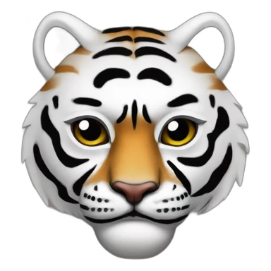 yin yang tiger Japanese mask sticker