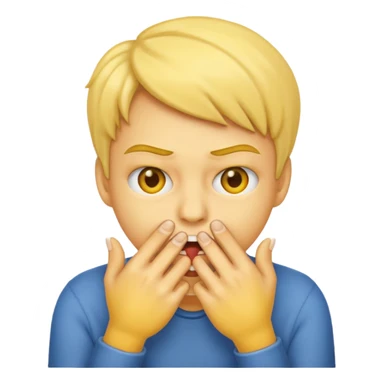 Nervous emoji that bite his nails sticker