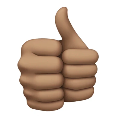 Thumbs up mirrored  sticker