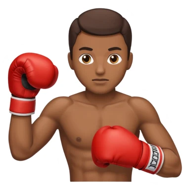athlete in boxing gloves sticker