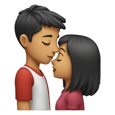 Boy kiss girl sticker