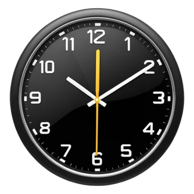 12:00 on the clock sticker