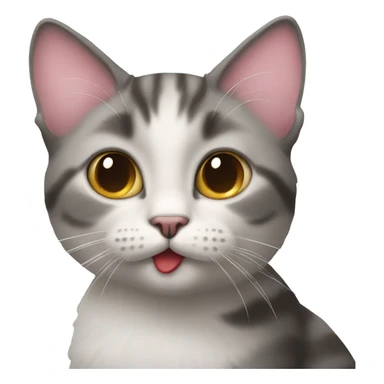 Cat with heart eyes with tongue out sticker