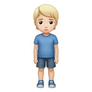sad child full body sticker
