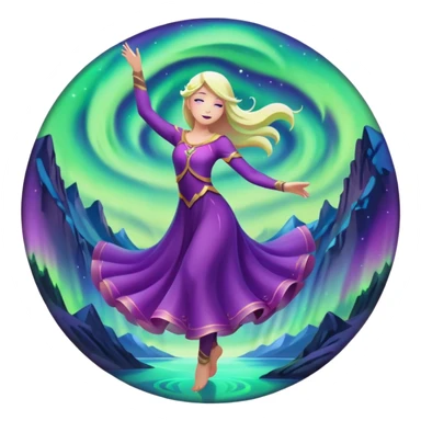 northern lights sticker