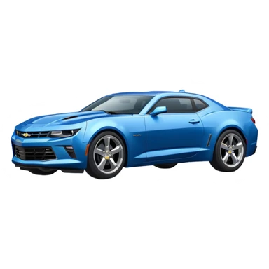 A Blue Chevy camero 2017 with no background sticker