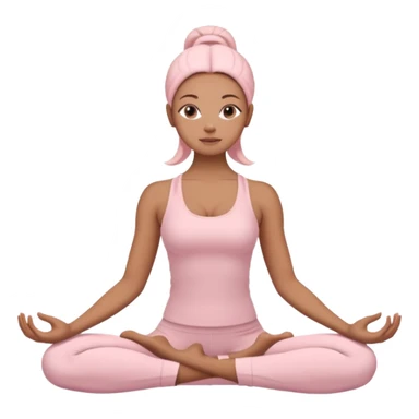 woman in yoga pose light pink yoga clothes sticker