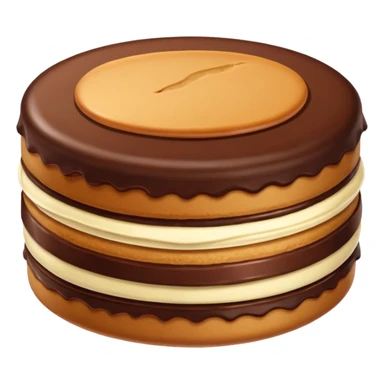 un alfajor triple de dulce de leche y chocolate de portezuelo sticker