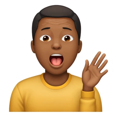 black People Yawning without Hand sticker