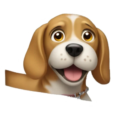 Saugage dog is driving an car sticker