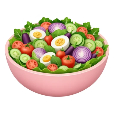 Make some healthy food, like a salad, in light pink tones, but you can use other colors (like the correct shades for the salad), like IOS sticker