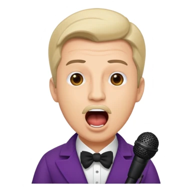 male opera singer singing sticker